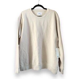 Mate the Label Men's Fleece Crew Neck Sweatshirt Bone NWT Flawed Size XL